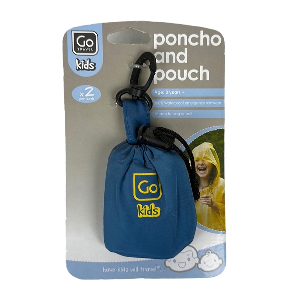 Go travel, kids, Poncho, and pouch